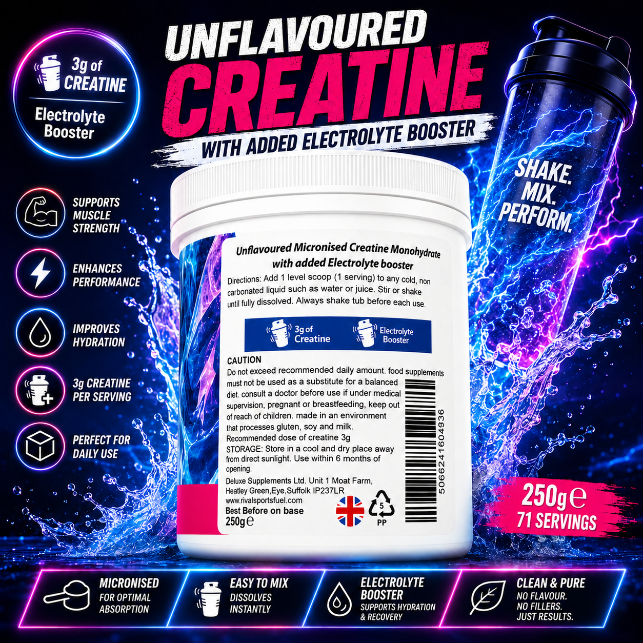 CREATINE PLUS ELECTROLYTE 250G (71 SERVINGS)