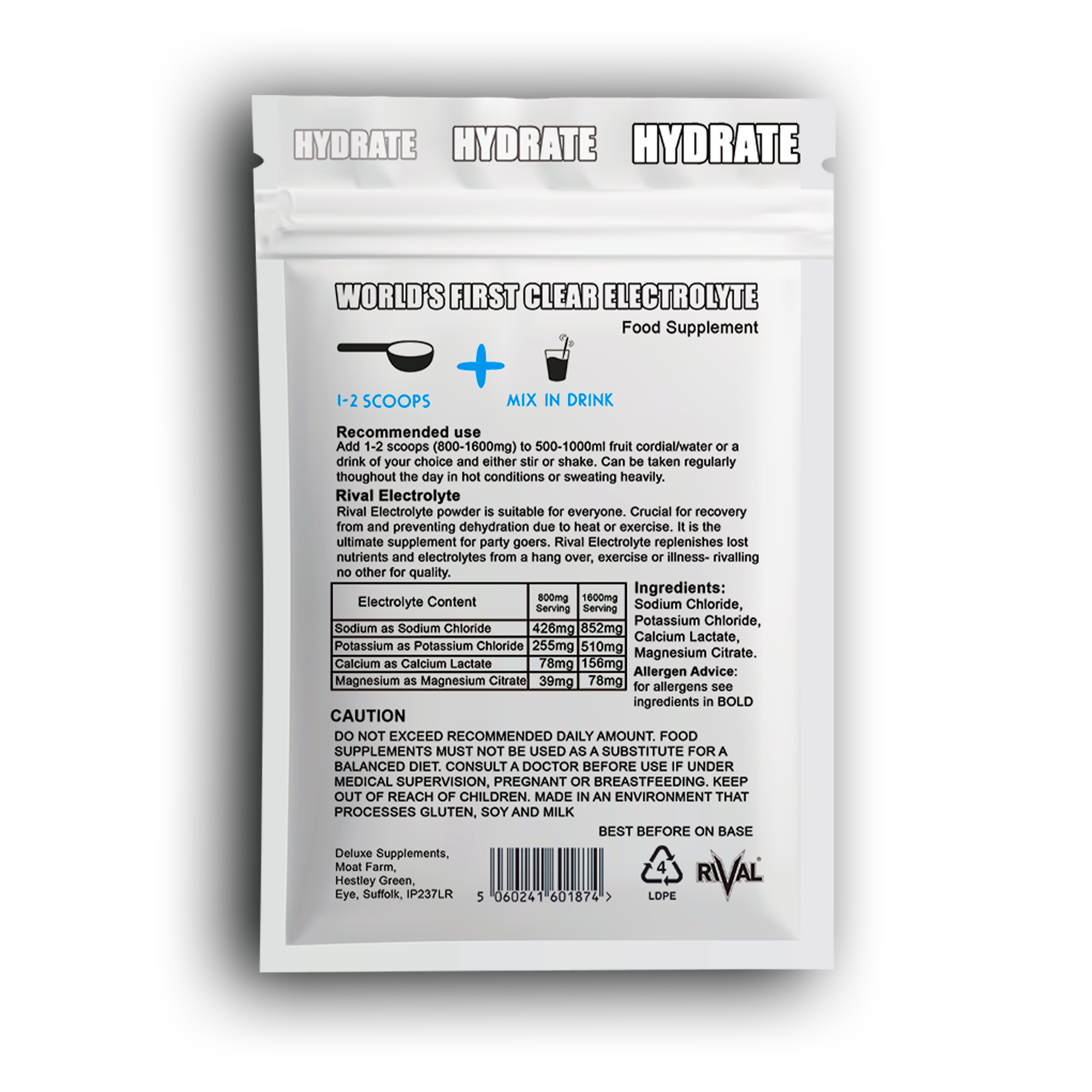 sugar free electrolyte powder