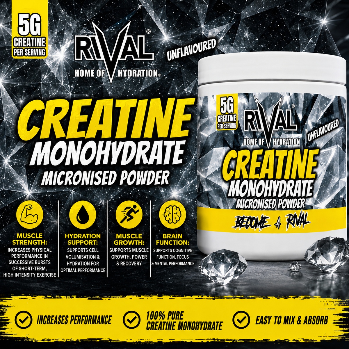 CREATINE MONOHYDRATE 300G UNFLAVOURED